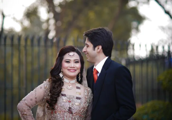 outdoor shoot, candid photo, couple photograph, walima shoot