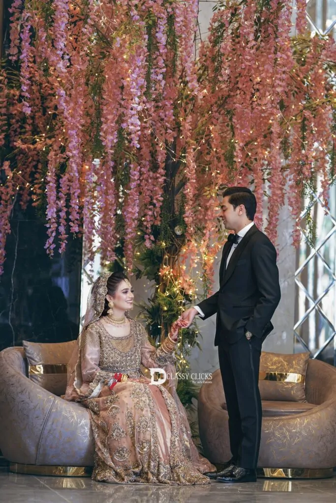 indoor-couple-wedding-shoot wedding photographers, signature shoot, walima portrait, studio in lahore